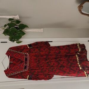 Free People Bold Blooms Embroidered Dress